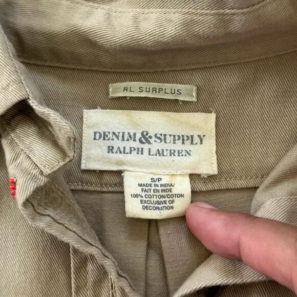 Vintage Denim & Supply Ralph Lauren Western Navajo Beaded Button Shirt Size S - Picture 3 of 6